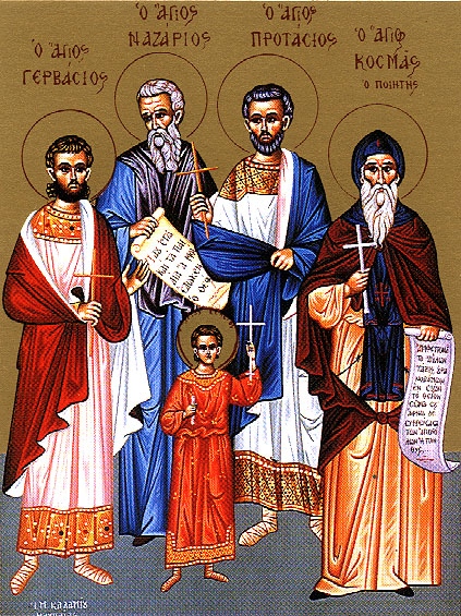 Icona: Santi Nazario, Protasio, Gervasio e Celso, martiri