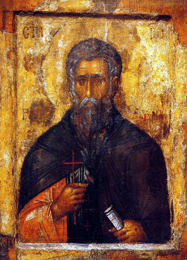 Icona: San Giovanni il Taumaturgo, asceta sul monte Rila