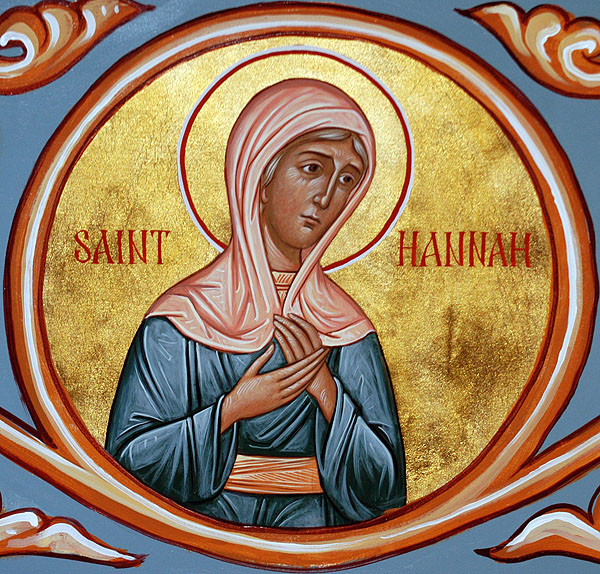 Icona: la giusta Anna profetessa, madre del profeta Samuele