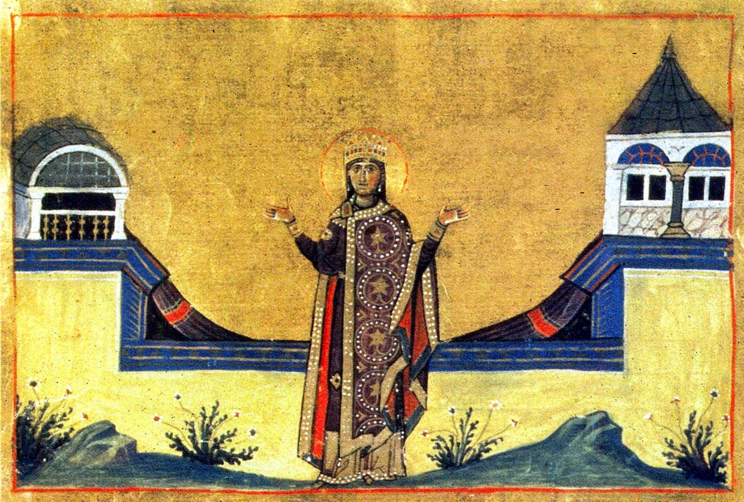 Icona: Santa Teofano la Taumaturga, moglie dell’imperatore Leone il Sapiente